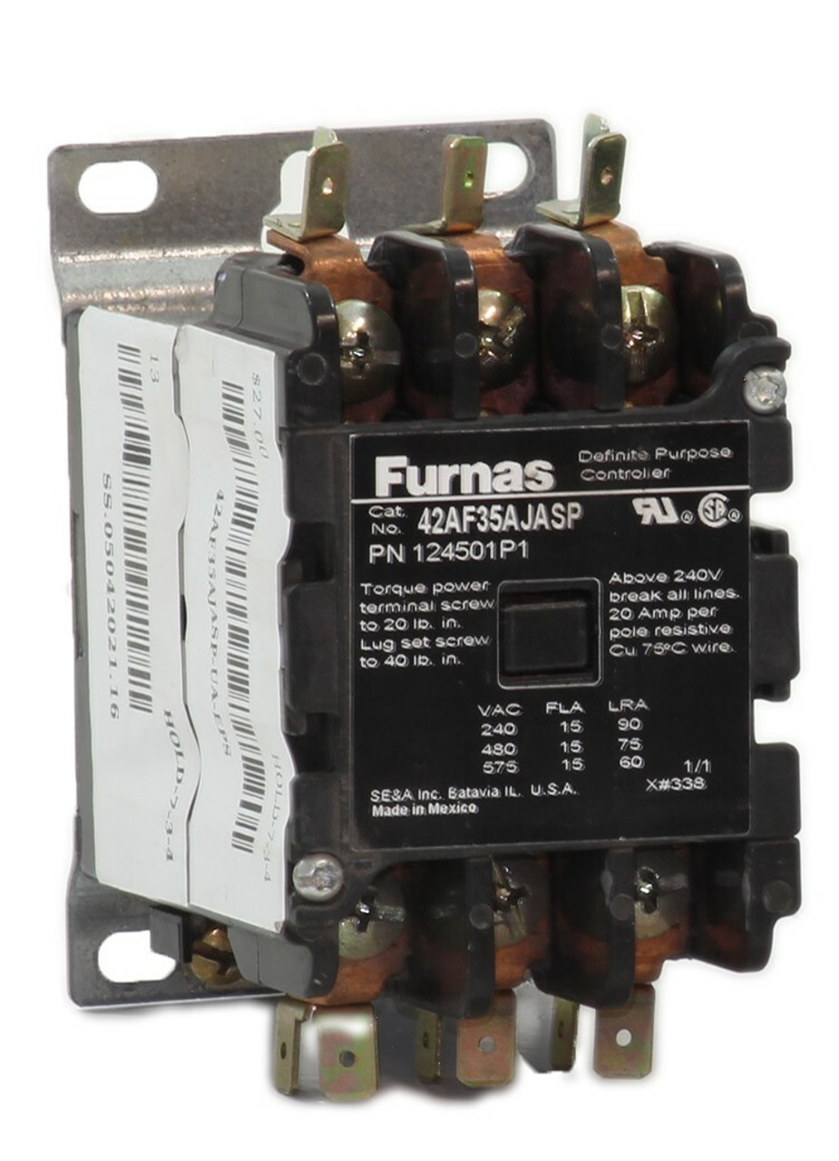 Furnas 42AF35AJASP Definite Purpose Controller Contactor 20A 24V Coil 75D70152J