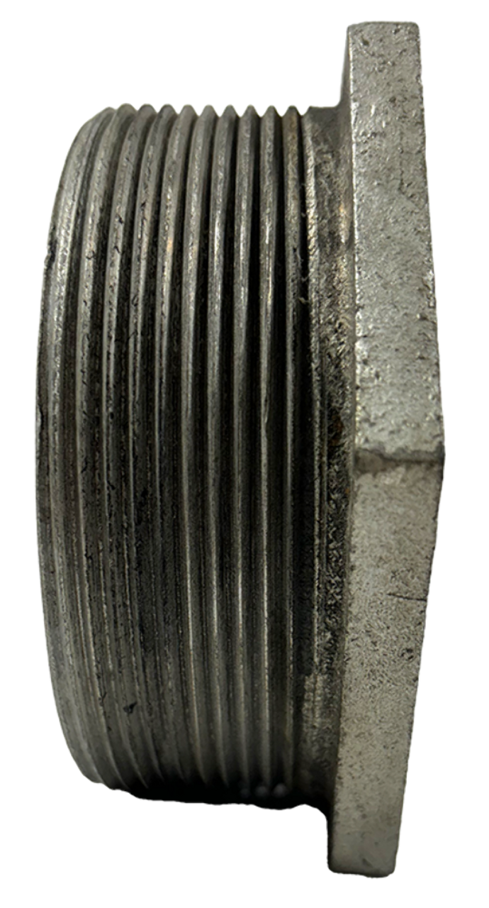 BridgePort 1111 Conduit Nipple 4 Inch Malleable Iron Threaded Male Hex Head Non-Insulated