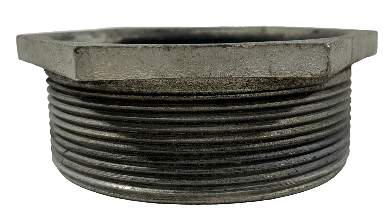 BridgePort 1111 Conduit Nipple 4 Inch Malleable Iron Threaded Male Hex Head Non-Insulated