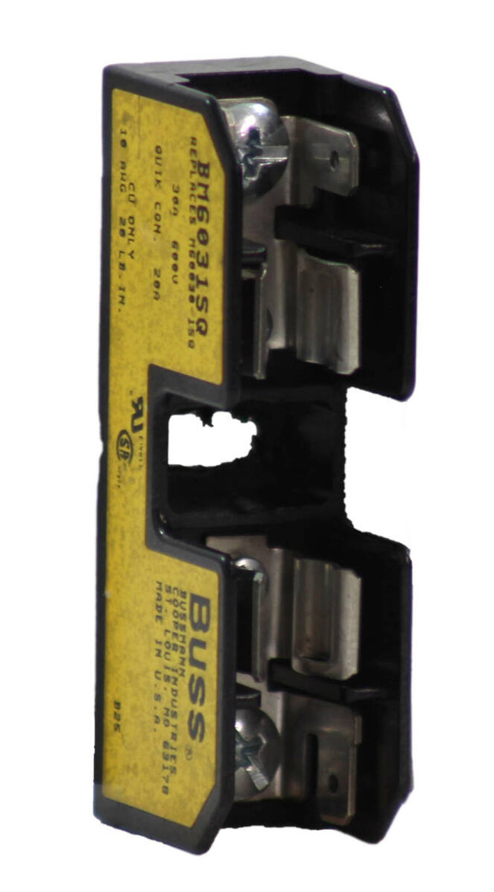 Eaton BM6031SQ Quick Connect Fuse Holder 30A 600V 1P Bussmann Series: