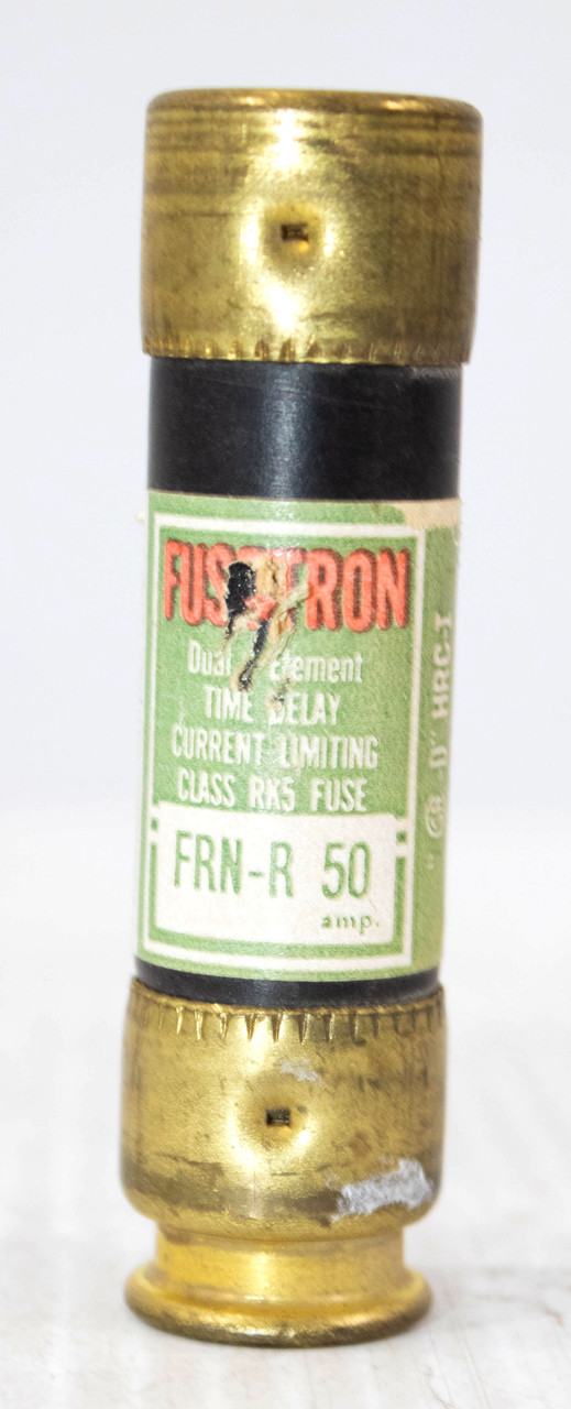 Bussmann FRN-R-50 Fuse 50A 250V Fusetron, Class RK5, Dual Element, Time Delay, Current Limiting