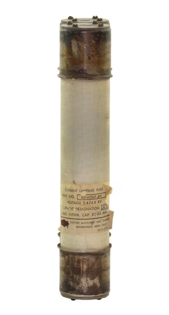 Electric Machinery 801A026F Current Limiting Fuse – 2.4/4.8kV, 80kA Medium Voltage
