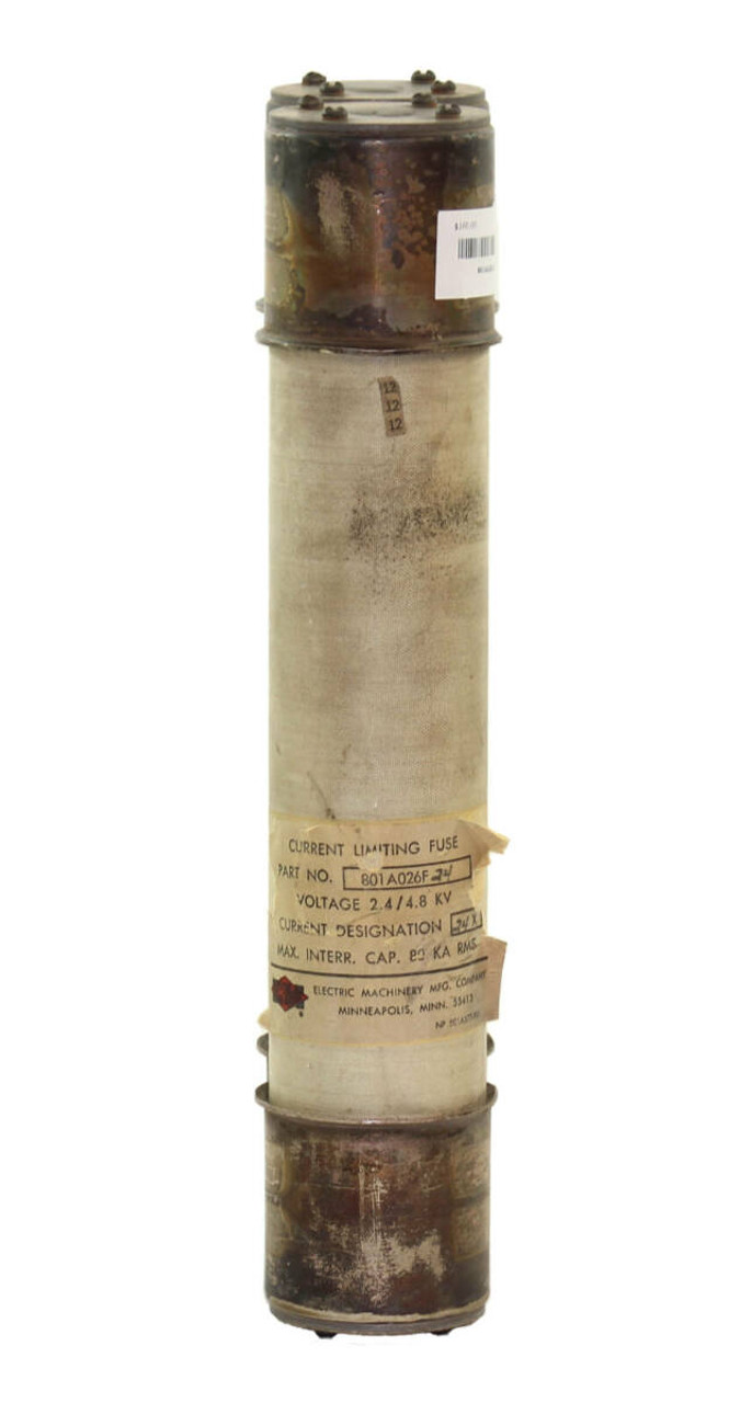 Electric Machinery 801A026F Current Limiting Fuse 80 KA