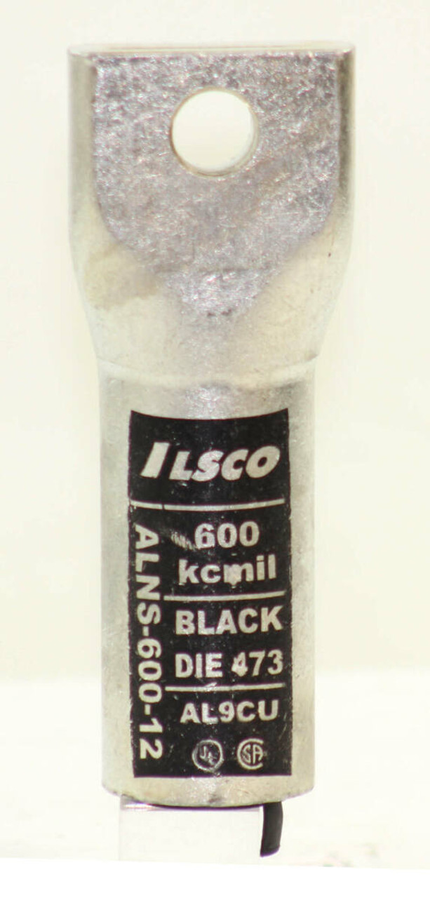 Ilsco ALNS-600-12 Compression Lug 600 kcmil 1 Hole 1/2 In Stud Long Barrel AL