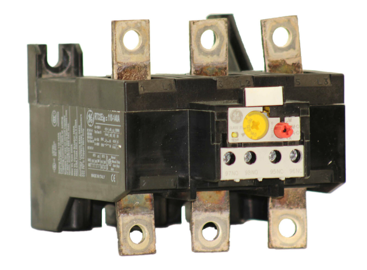 General Electric RT32E Thermal Overload Relay 110-140A 3P Trip Class 10, For Use w/CK75, CK08, RT Series