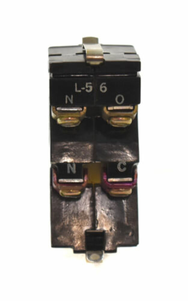 Westinghouse L56 Auxiliary Contact 600V 2 Pole, N.O , N.C