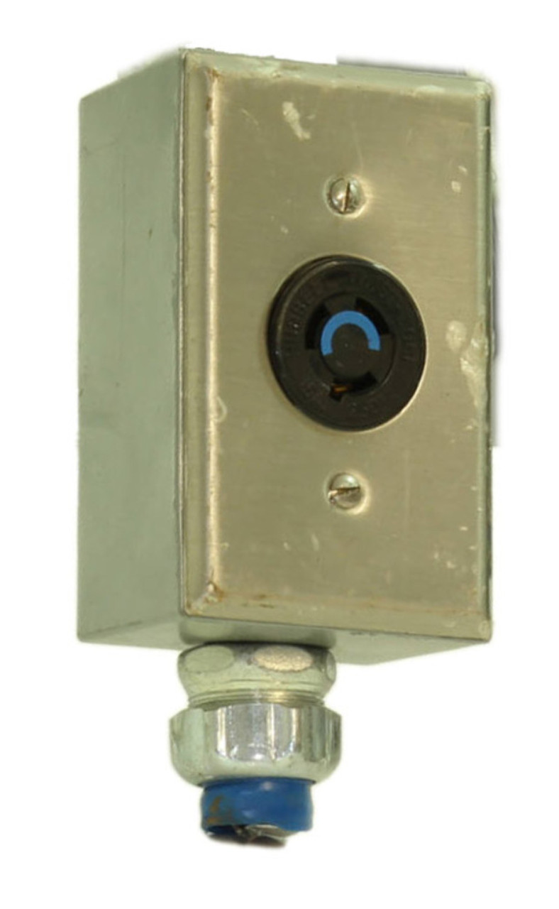 Hubbell HBL4560 Receptacle 15A 250V 2 Pole 3 Wire Grounding Twist Lock Industrial Single Flush Mount
