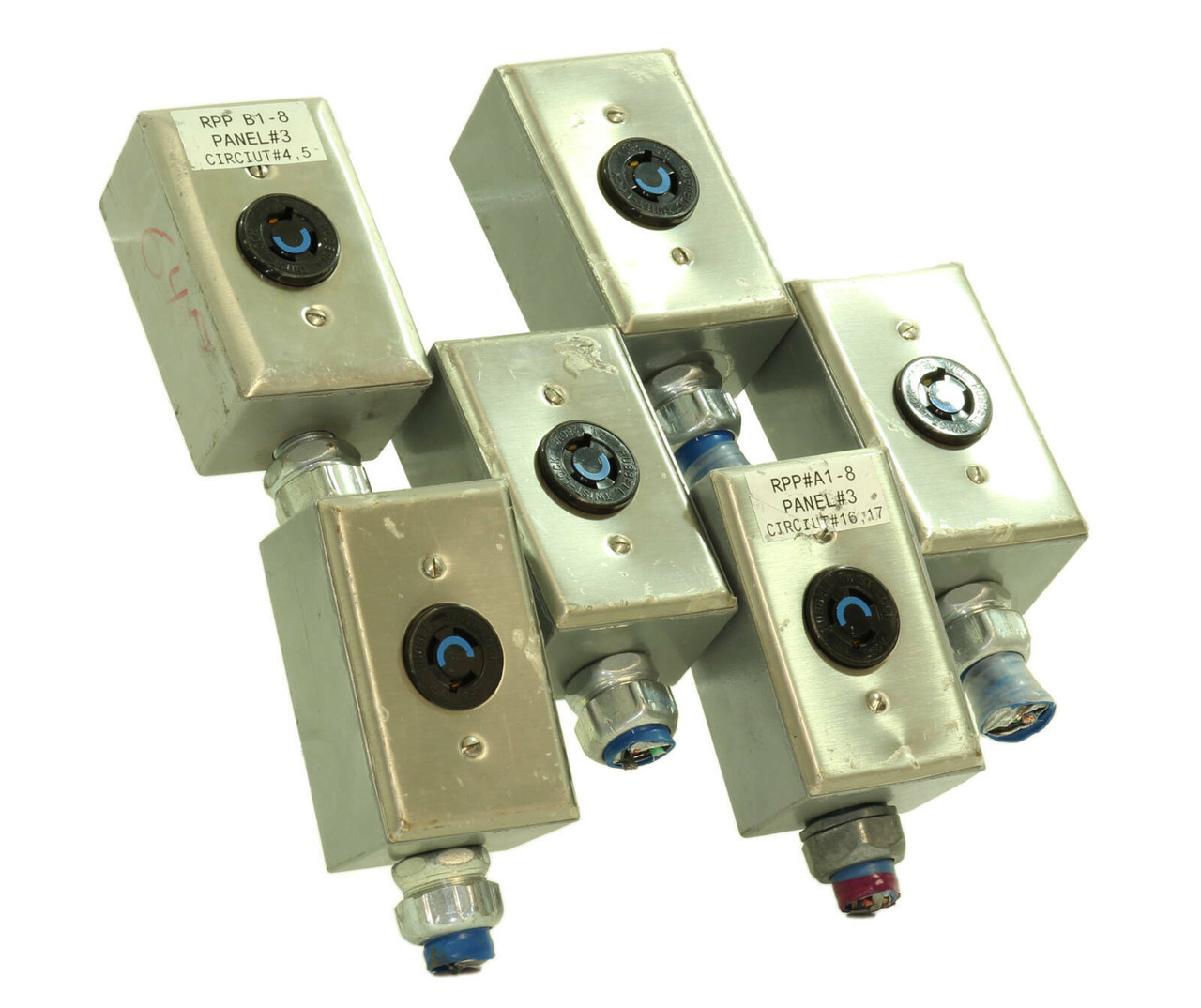 Hubbell HBL4560 Receptacle 15A 250V 2 Pole 3 Wire Grounding Twist Lock Industrial Single Flush Mount
