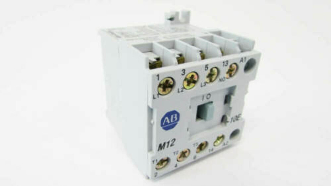 Allen-Bradley 100-M12ND3S Mini Contactor 3P 1NO Aux. Coil 110-120V 60Hz Ser B