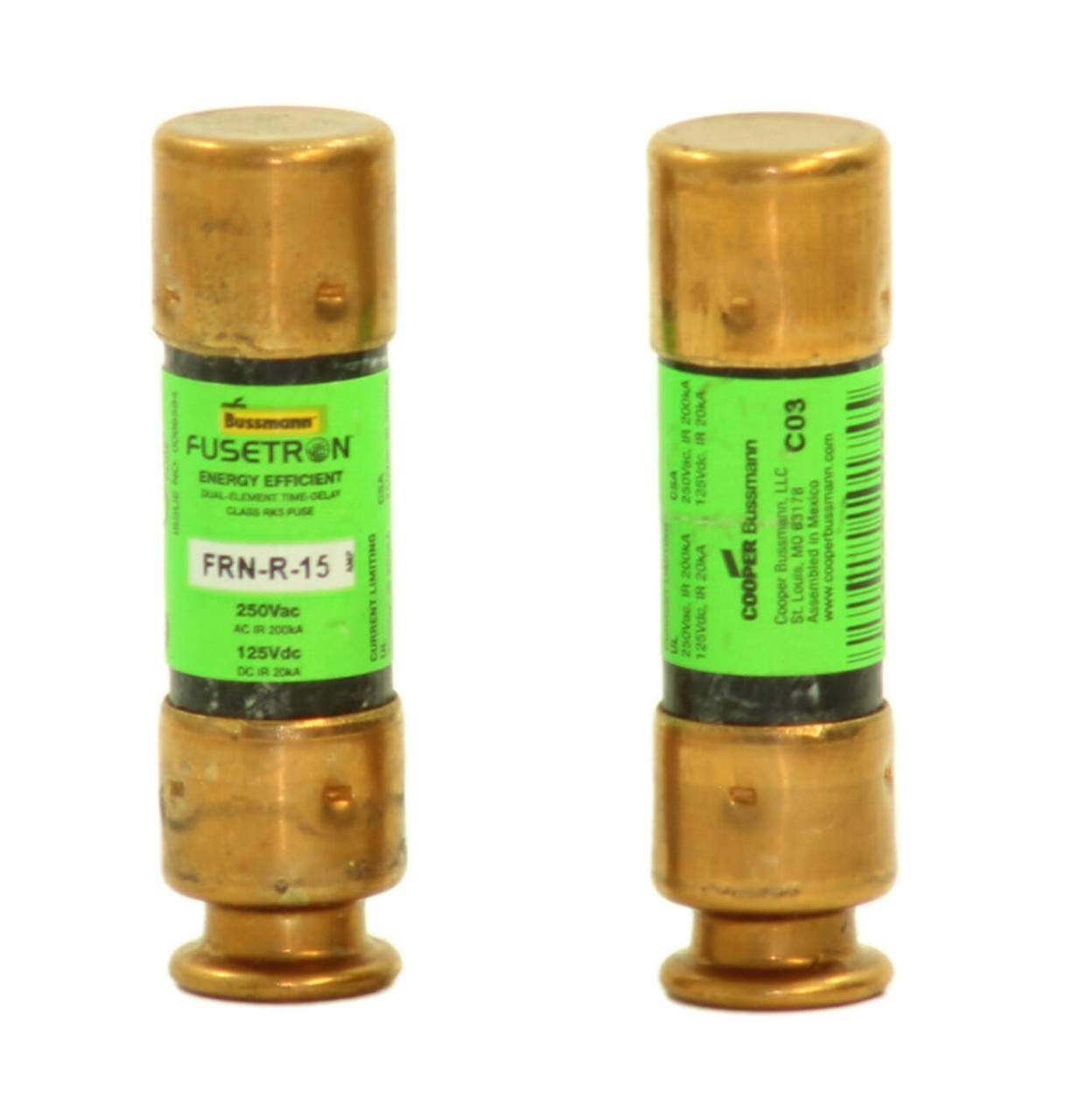 Fusetron FRN-R-15 Fuse 15A 250V