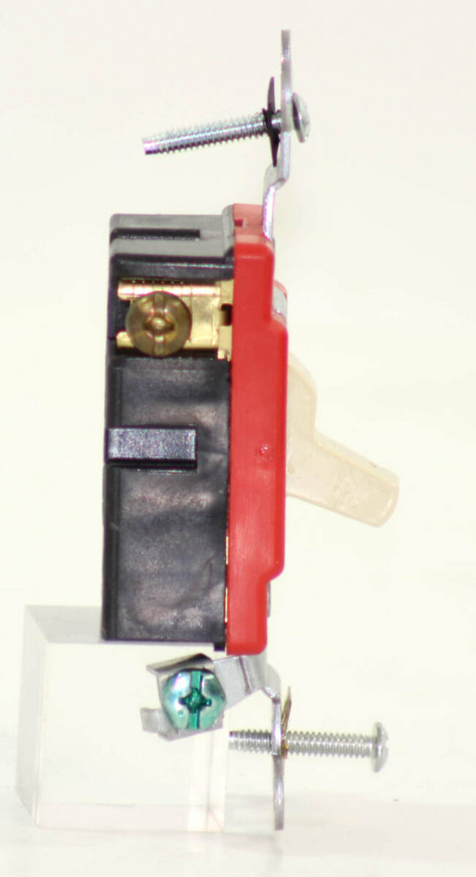 Leviton 1223-2I Toggle Switch 3 Way Grounding 20A 120/277V Ivory