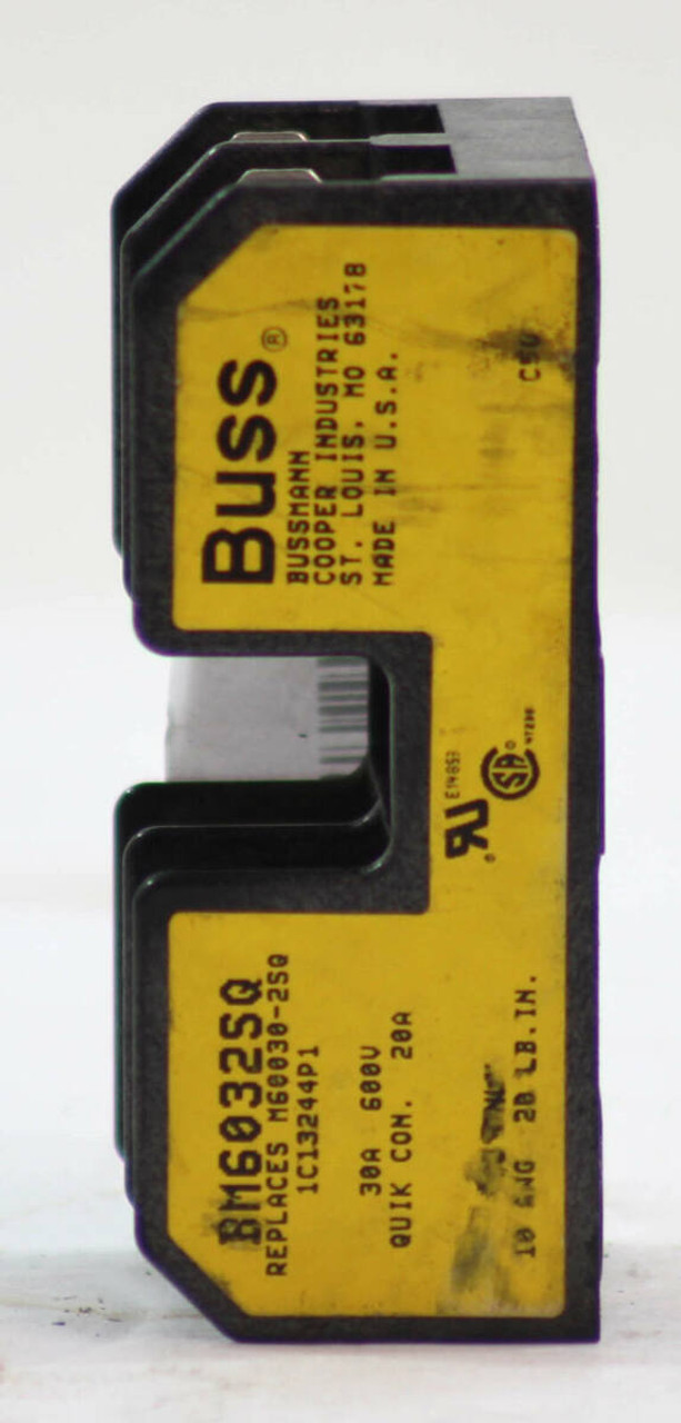 Eaton BM6032SQ Quick Connect Fuse Holder 30A 600V 2P Bussmann Series