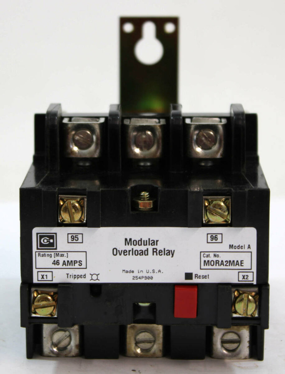 Cutler Hammer MORA2MAE Modular Overload Relay 46A 600V 3P 120 VAC Control Volts, Style 1373D02G38, Model A