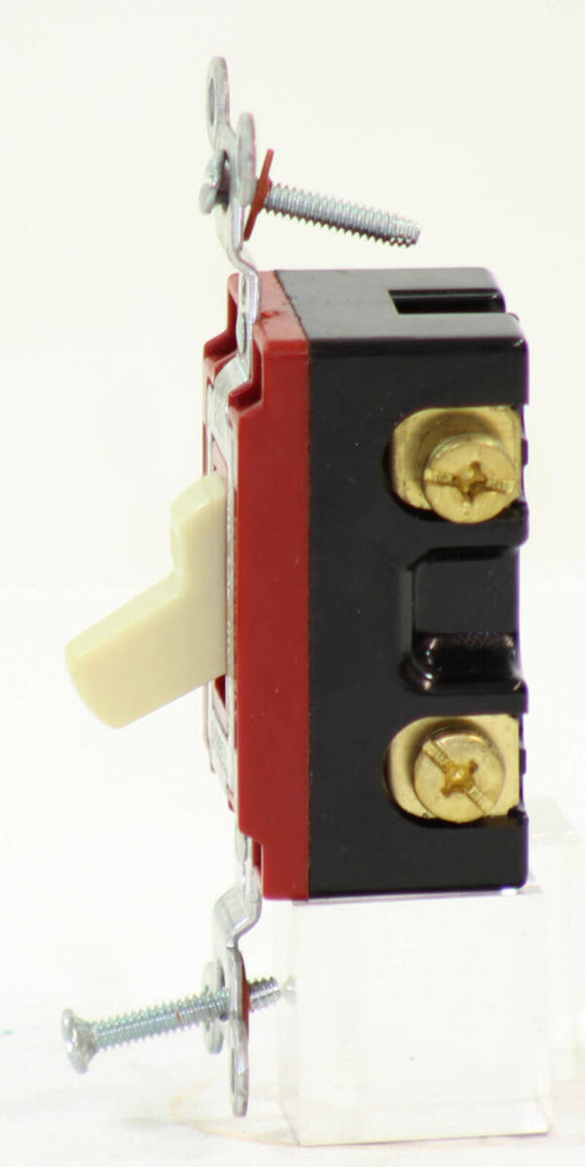 Hubbell CS1222I Toggle Switch 20A 120/277V Double Pole, Ivory, For Back and Side Wiring, Specification Grade, 1222I