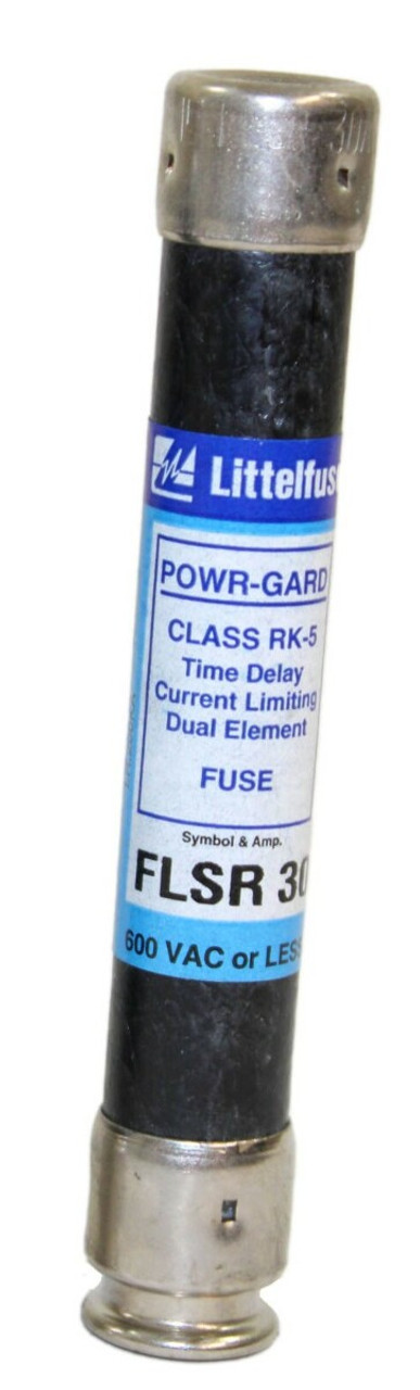 Littelfuse FLSR-30 Fuse 30A 600V Powr-Gard Class RK-5 Time Delay Current Limiting Dual Element Fuse