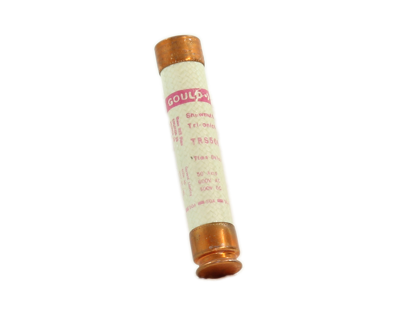 Gould Shawmut TRS50R Fuses 50A 600V Diameter: 1-1/16 Inch L: 5-1/2 Inch S1027081 Class RK5