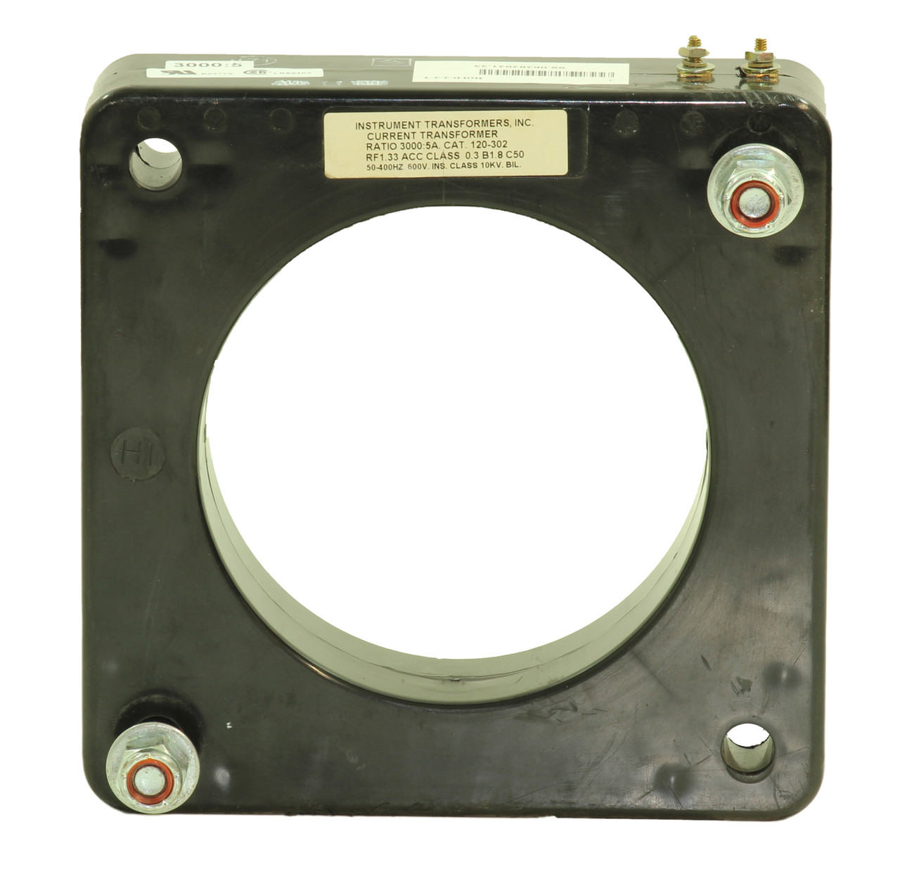 Instrument Transformers 120-302 Current Transformer 600V Ratio: 3000:5A RF1.33 ACC CLASS 0.3 B1.8 C50