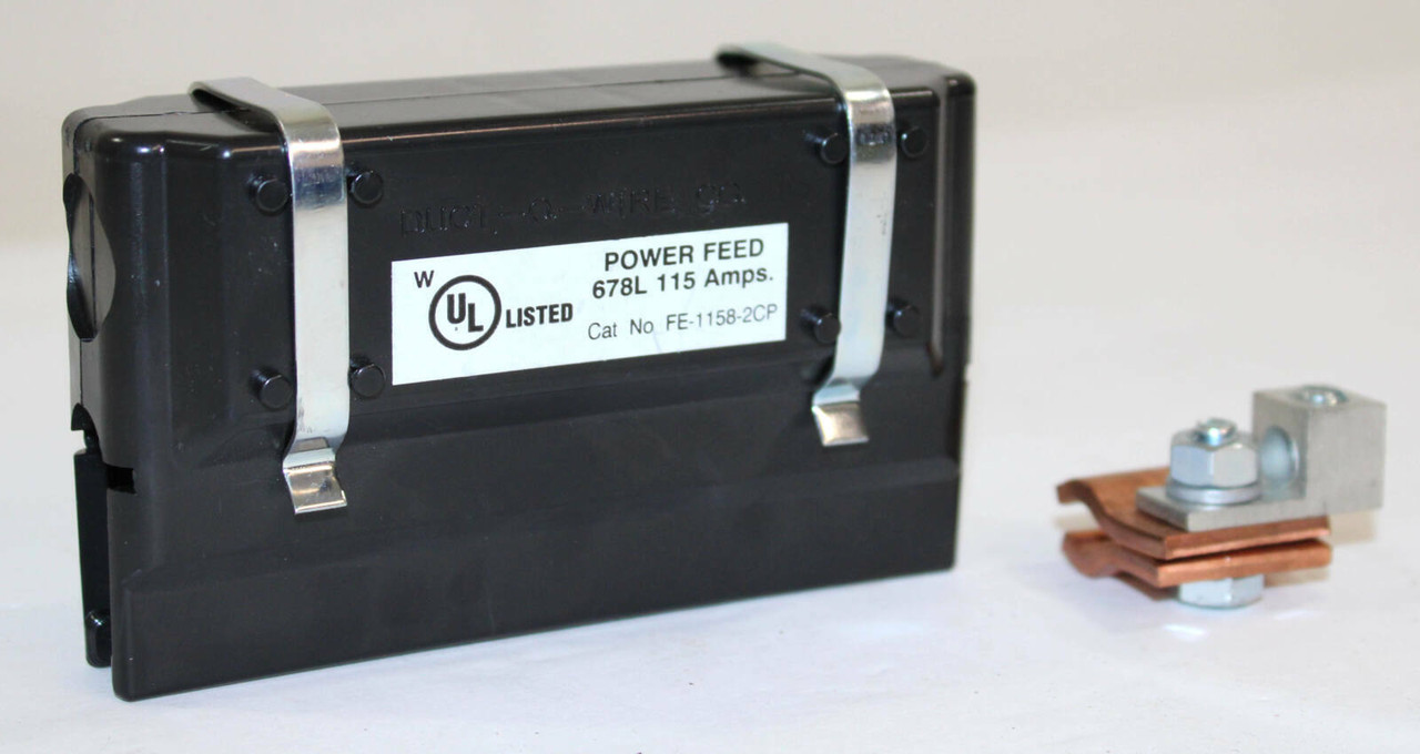 Duct-O-Wire FE-1158-2CP Power Feed 110 Amp Rated Copper For FE-908-2 systems Allows up to # 2 AWG cable