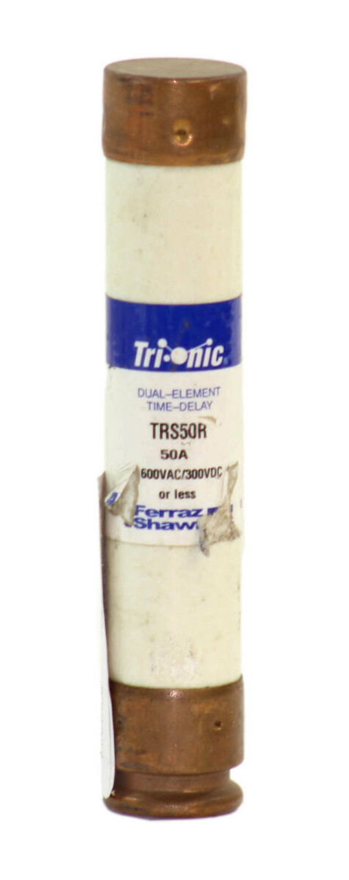 Ferraz Shawmut TRS50R Fuse 50A 600V Tri-onic, Class RK5, Dual Element Time Delay