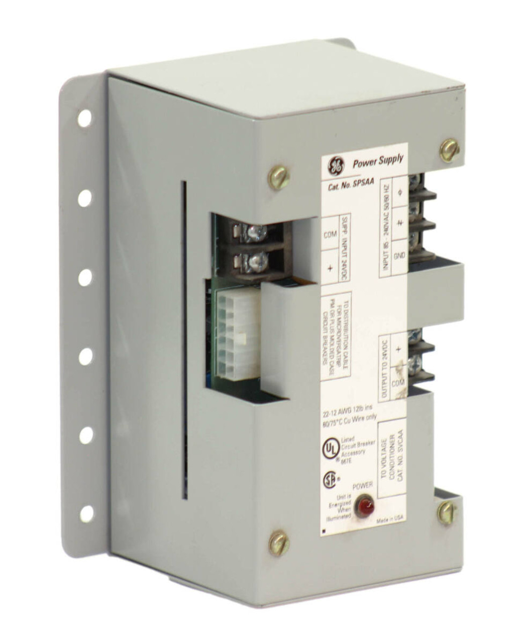 General Electric SPSAA Power Supply Input: 85-240VAC 50/60Hz Output: 24VDC