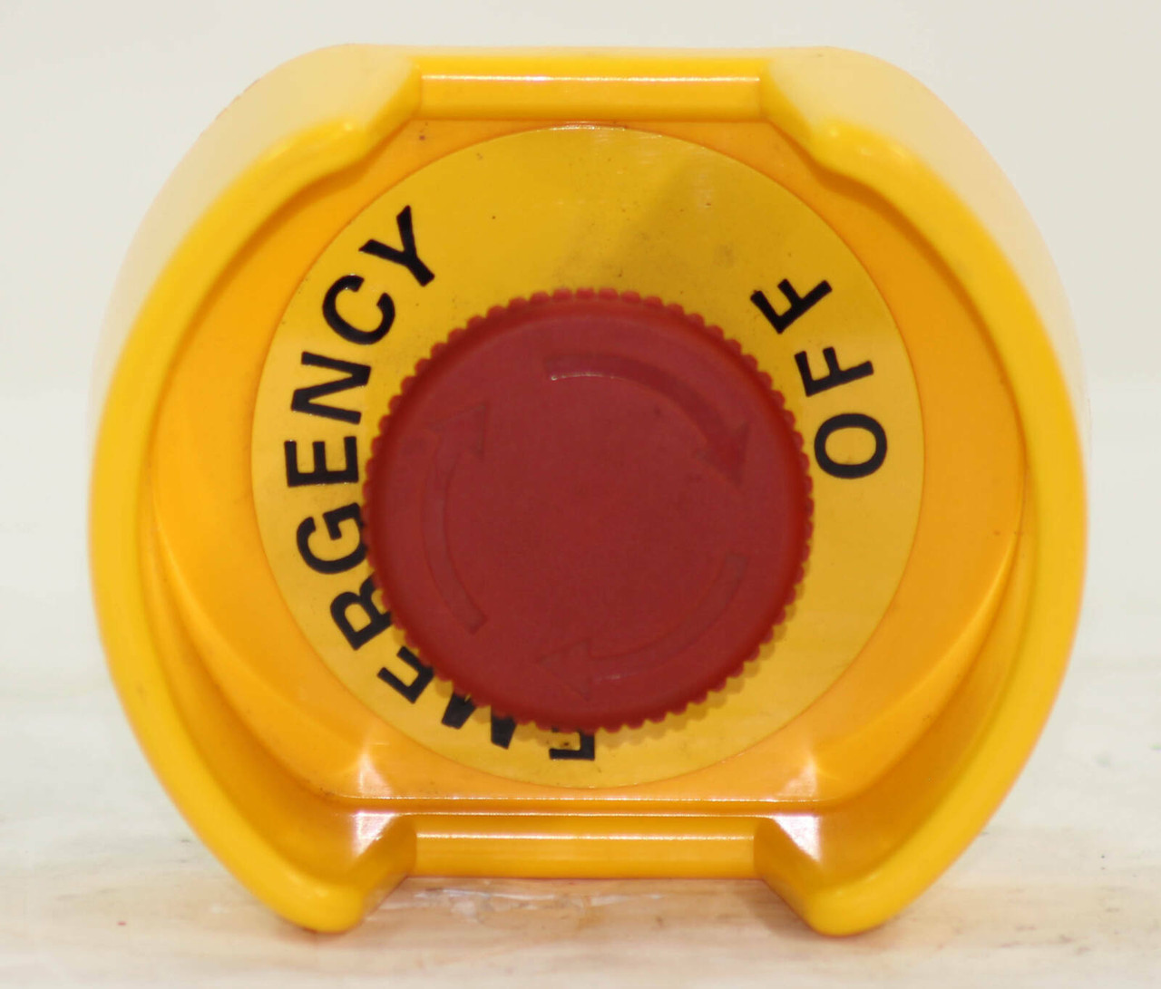 Omron A22E Pushbutton Color: Yellow Cover, Red Button Emergency Pushbutton Inside A22Z-EG1 Switch Case