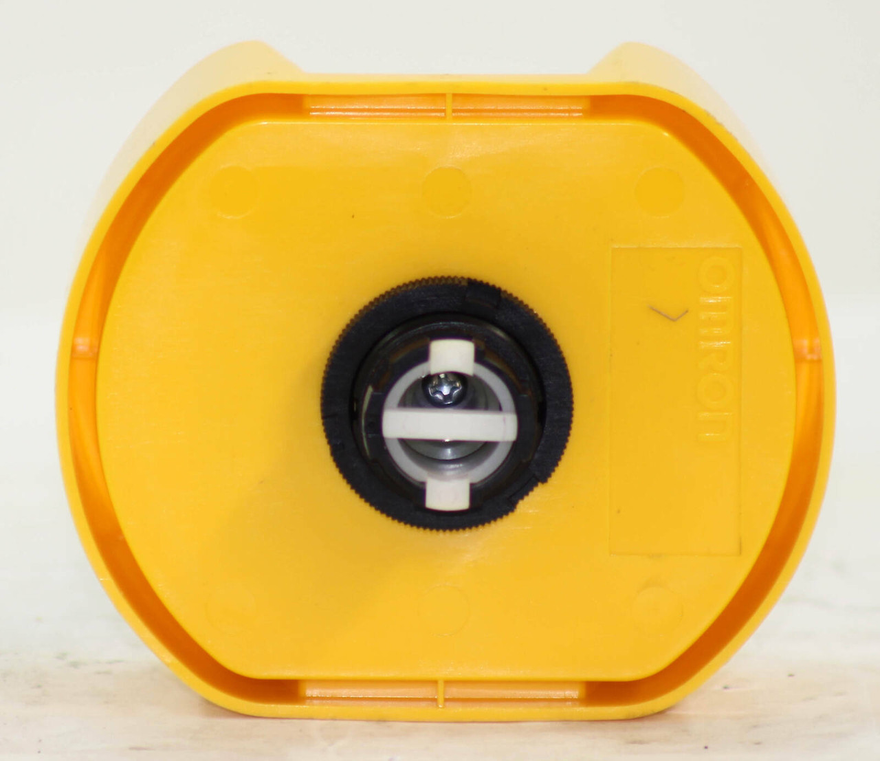 Omron A22E Pushbutton Color: Yellow Cover, Red Button Emergency Pushbutton Inside A22Z-EG1 Switch Case