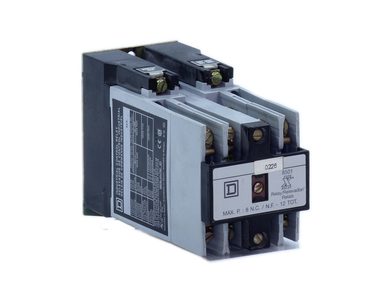 Square D 8501X033 Industrial Control Relay 110-120V 50/60Hz Series A