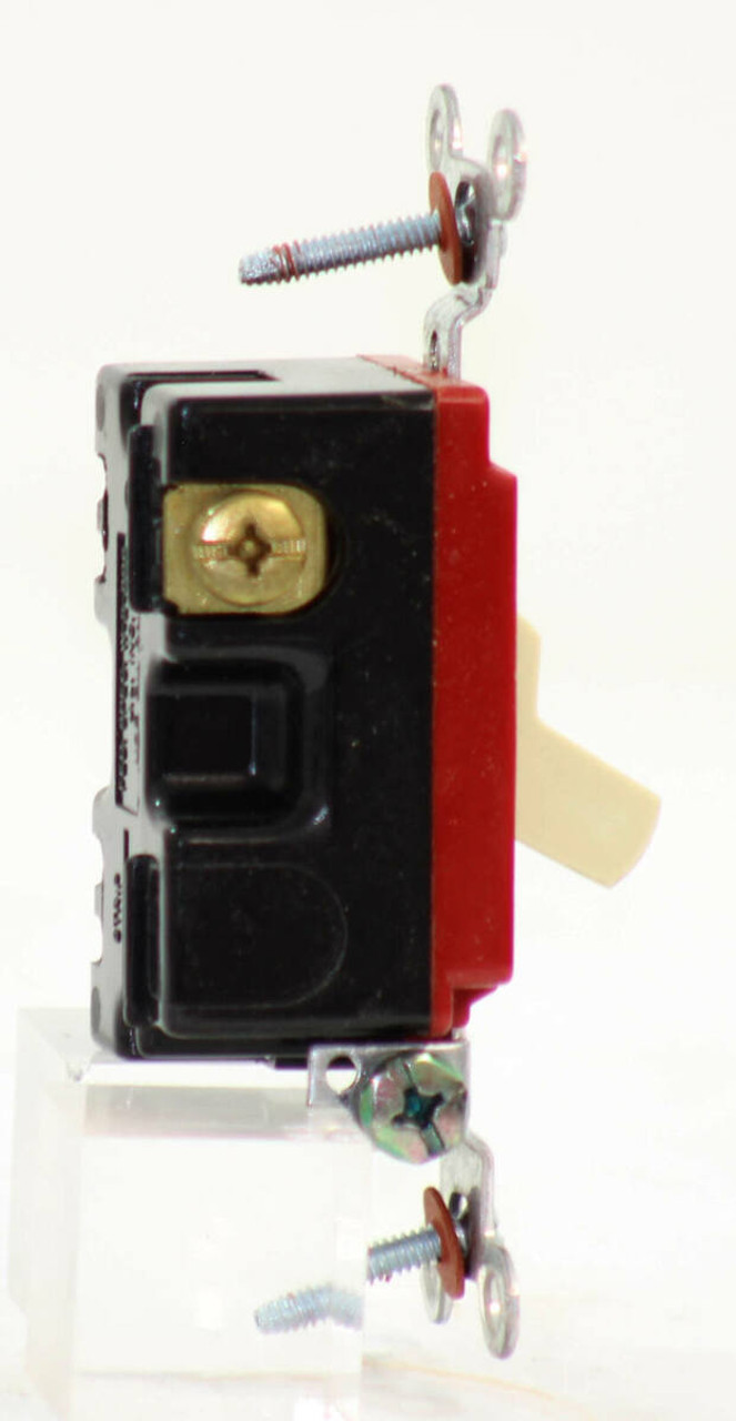 Hubbell CS1223I Toggle Switch 20A 120/277V 3 Way, Specification Grade, For Back and Side Wiring, 1223I
