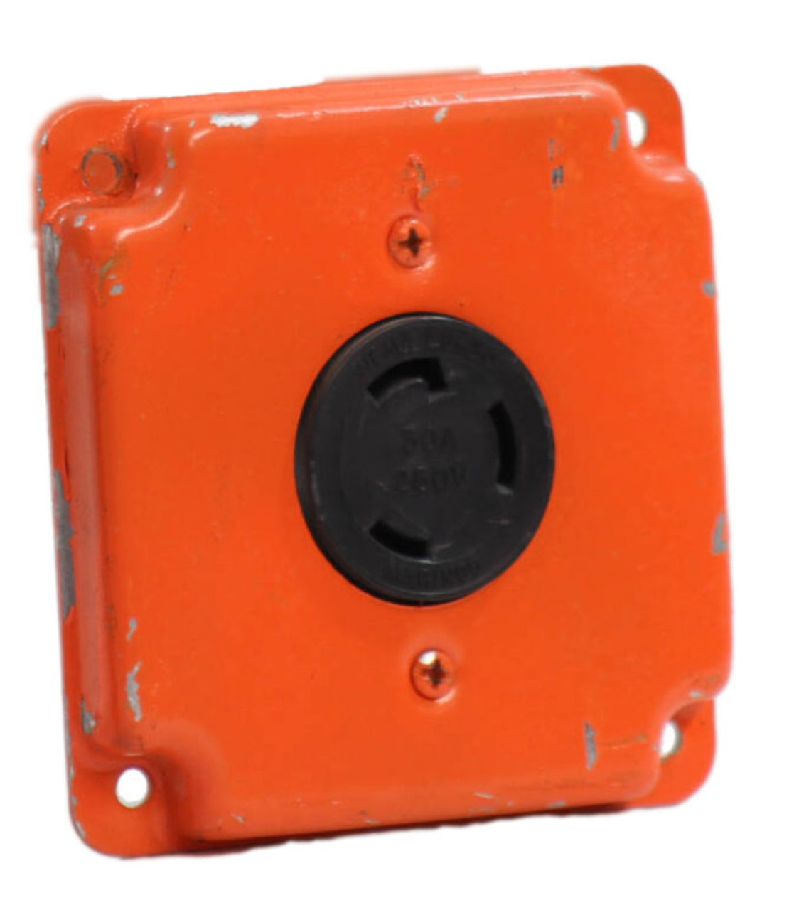 Marinco 306R Locking Receptacle With Orange PLate 30A 250V Receptacle,Locking