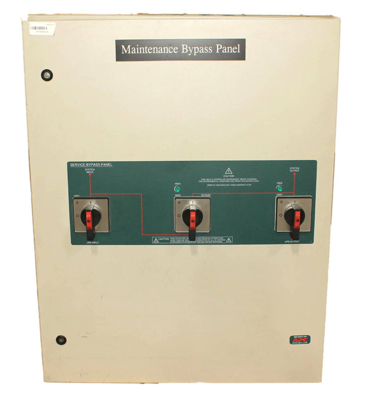 APC SBP40KFC1M1 Bypass Panel Input: 135A Output: 116A 208V 3 Phase