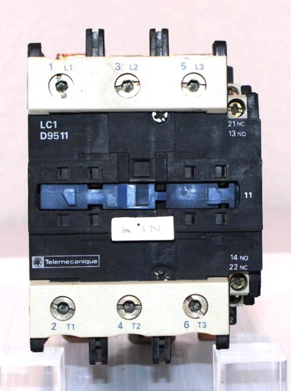 Telemecanique LC1 D9511 Contactor 110A 600V 3P Coil 120V 60Hz