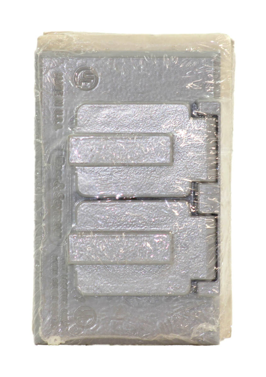 Pass and Seymour CA8-GH Weatherproof Cover 1 Gang Horizontal Duplex, Cast Zinc