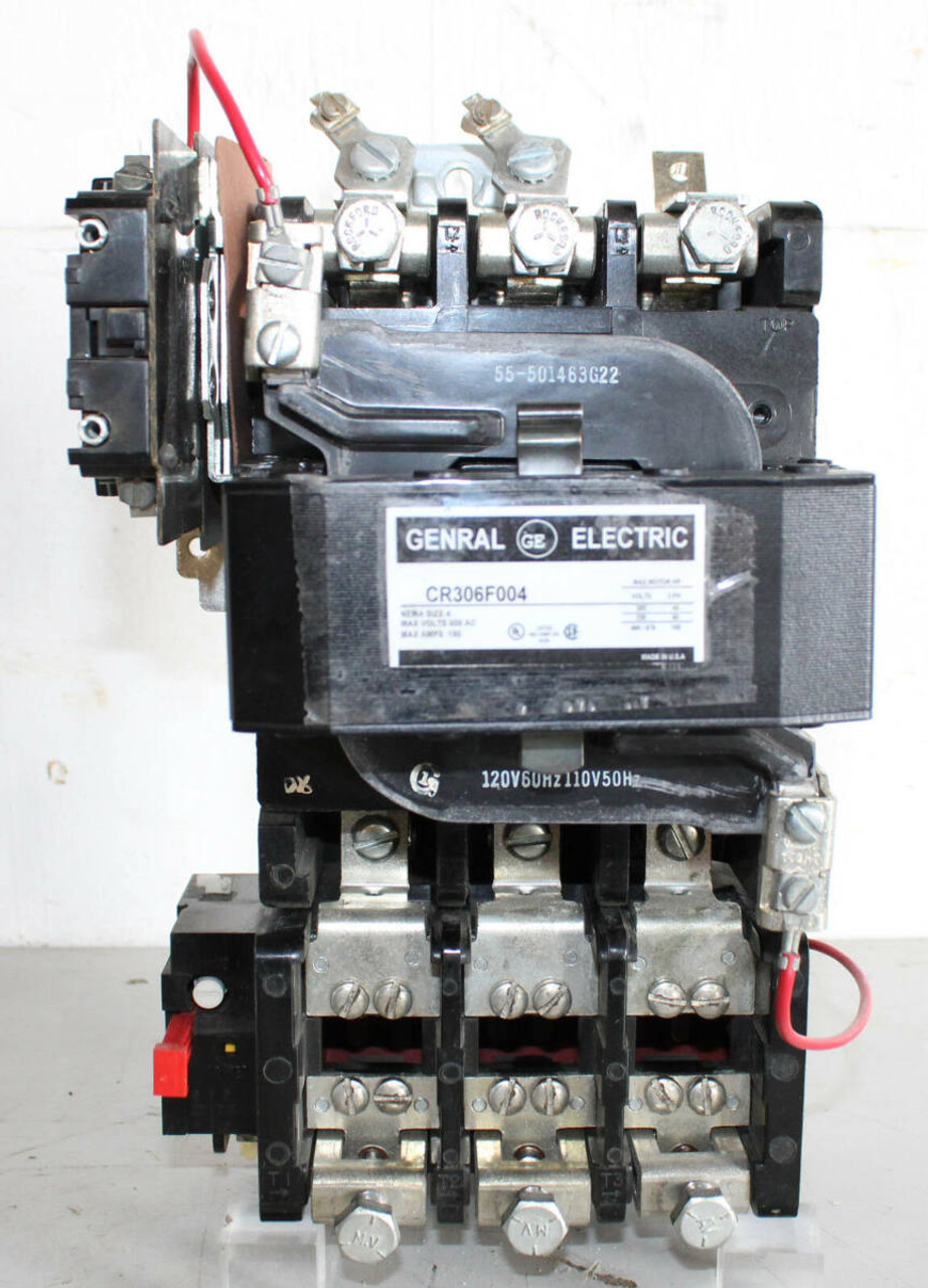 General Electric CR306F004 Magnetic Motor Starter 150A 600V NEMA: 4 110/120 V Coil AC Non-Reversing