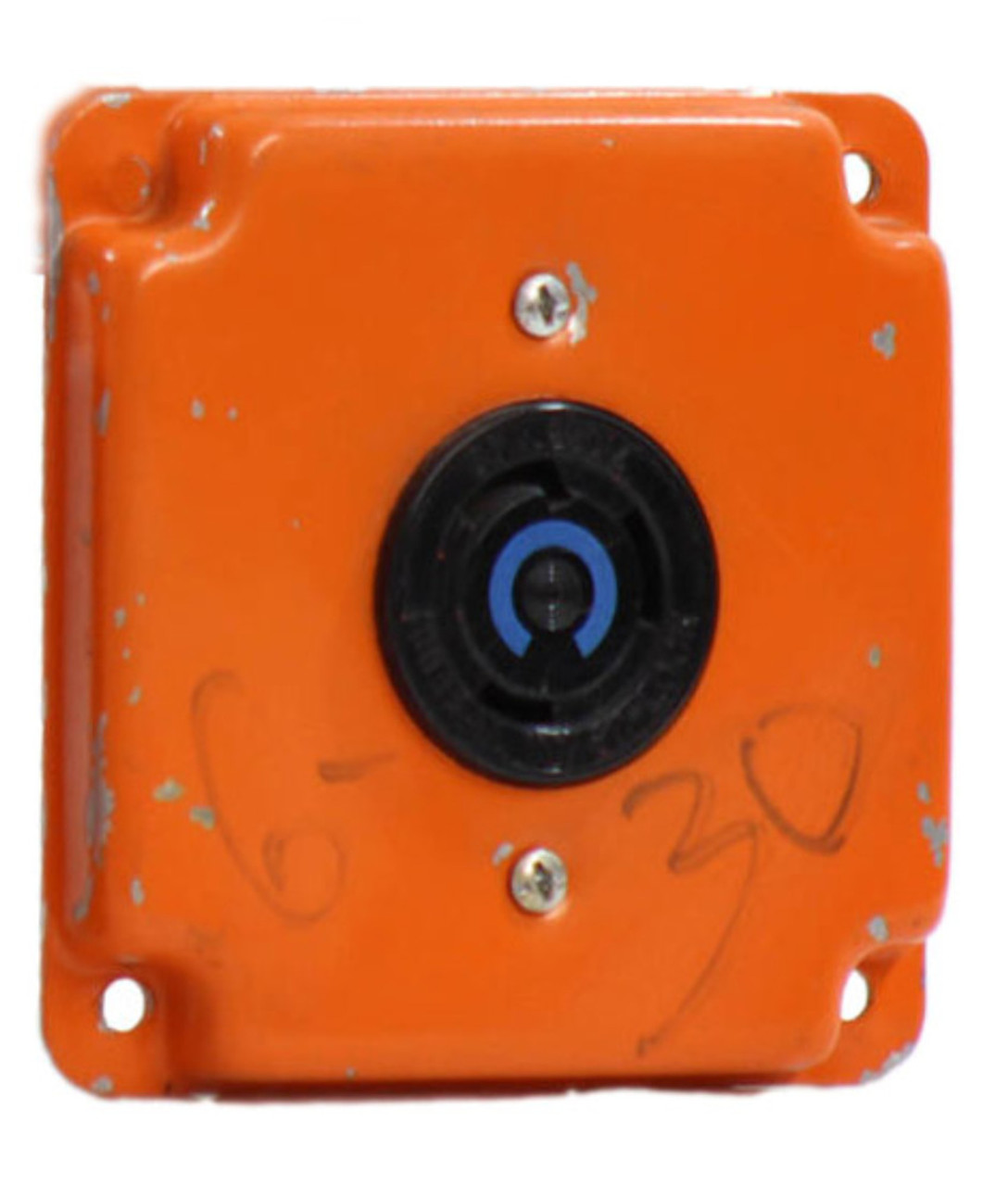 Hubbell HBL2620 Receptacle Inside Orange Face Plate 30A 250v 2 Pole 3 Wire Grounding NEMA L6-30R