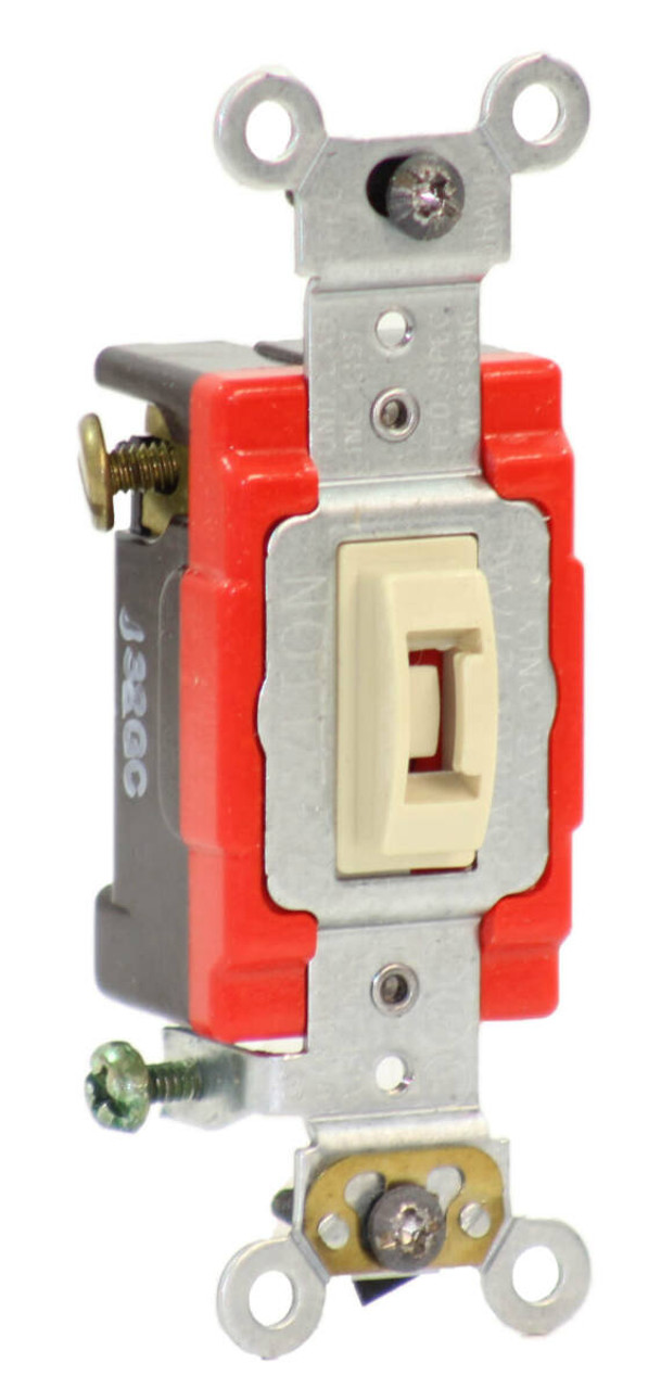 Leviton 1223-2IL 3 Way Switch 20A 120/277V Ivory w/Key
