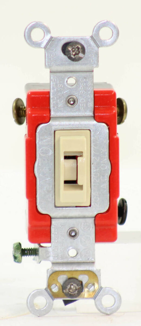 Leviton 1223-2IL 3 Way Switch 20A 120/277V Ivory w/Key