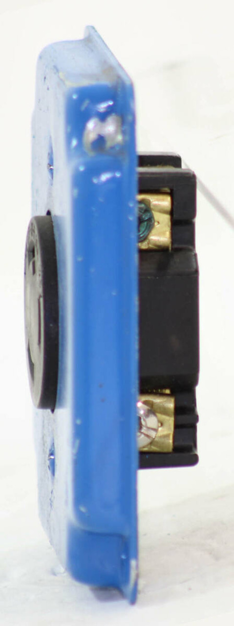 AC Works FML530R l5-30 Receptacle Inside Blue Face Plate 30-Amp 125-Volt NEMA L5-30R Flush Mounting Locking Industrial Grade Receptacle