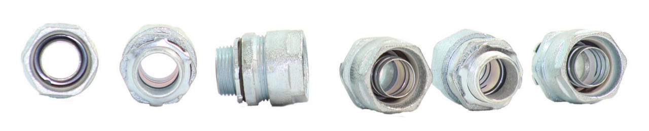 Bridgeport 3001 Rigid Compression Connector Material: Malleable Iron Size: 3/4 Inch