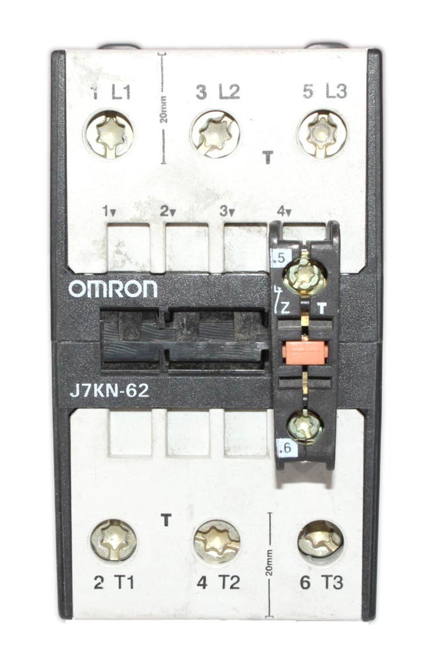 Omron J7KN-62 Contactor 120A 600ACV 3P 3Ph 24AC V Coil With Aux 10A 600V