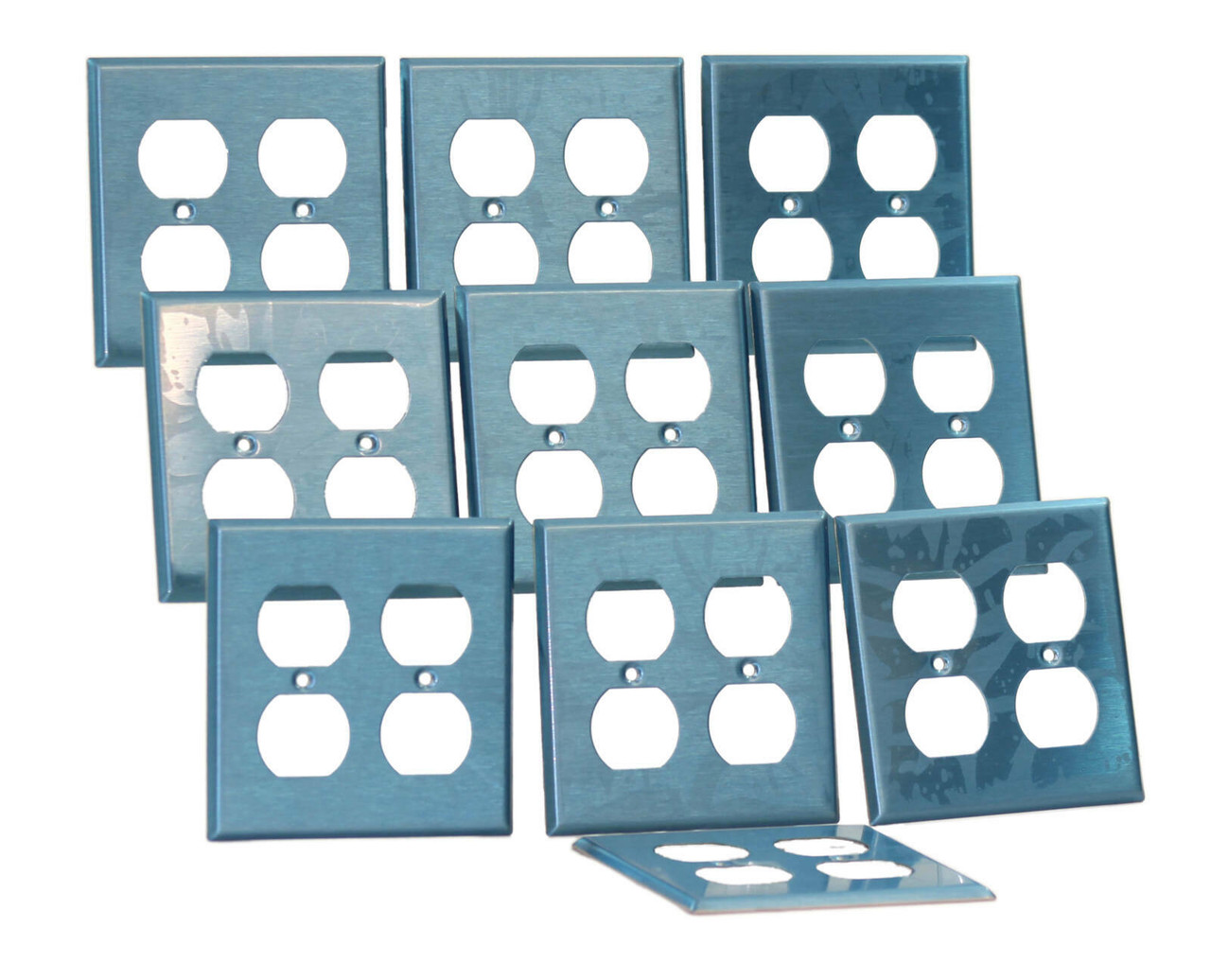 Leviton 84016-40 2 Gang Duplex Wallplate Non-Magnetic, Satin Finish