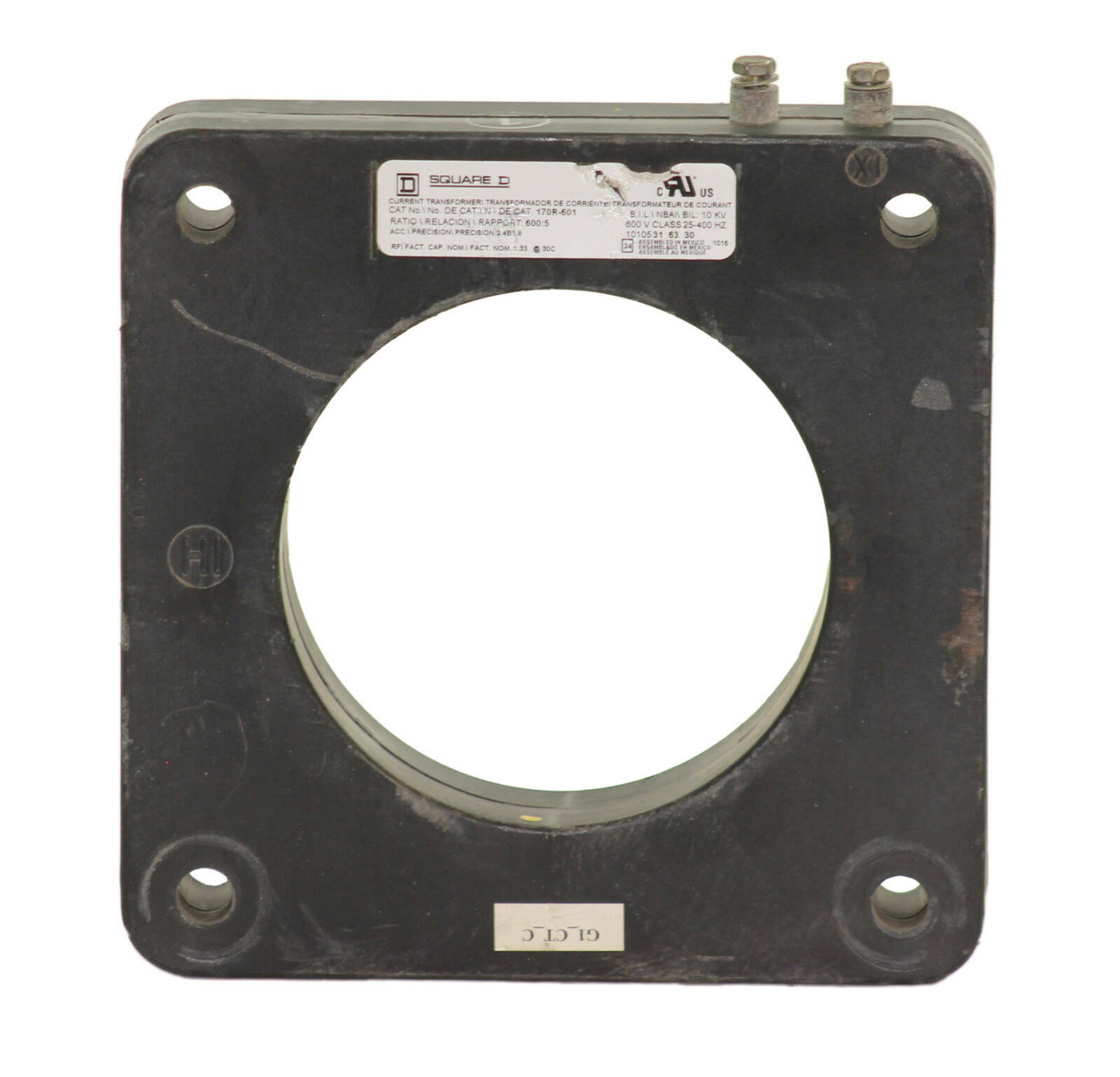 Square D 170R-601 Current Transformer Ratio: 600:5