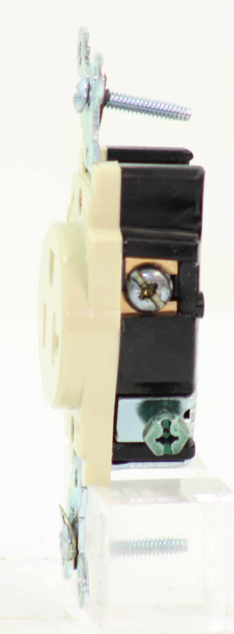 Leviton 5361-1 Single Receptacle 20A 125V Industrial Heavy Duty Grade, Straight Blade, Self Grounding Single Receptacle