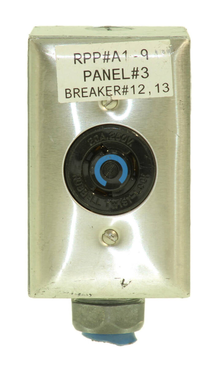 Hubbell HBL2320 Receptacle 20A 250V NEMA L6-20R 2 Pole 3 Wire Grounding