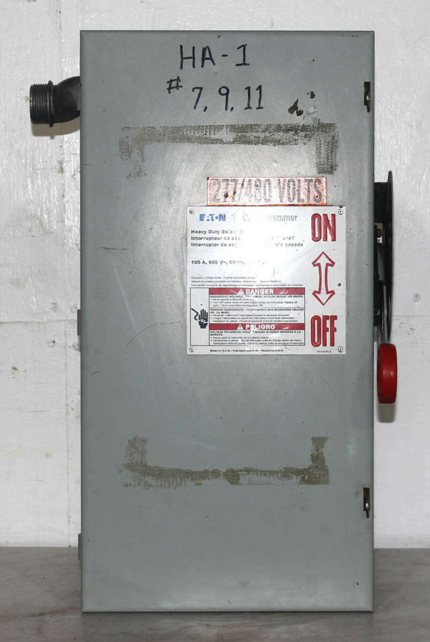 Eaton DH363UGK Non-Fusible Disconnect 100A 600V 3P NEMA: 1 Non-Fusible: Yes 60Hz