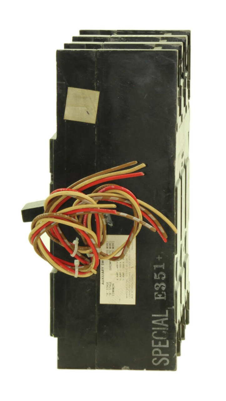 General Electric TJK636Y600 Switch 600A 600V 3P 22KA with 3 Auxiliary Switches Shunt Trip, NO Lugs