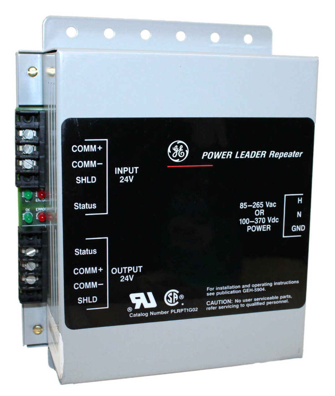 General Electric PLRPT1G02 Power Leader Repeater Input: 24V Output: 24V Module