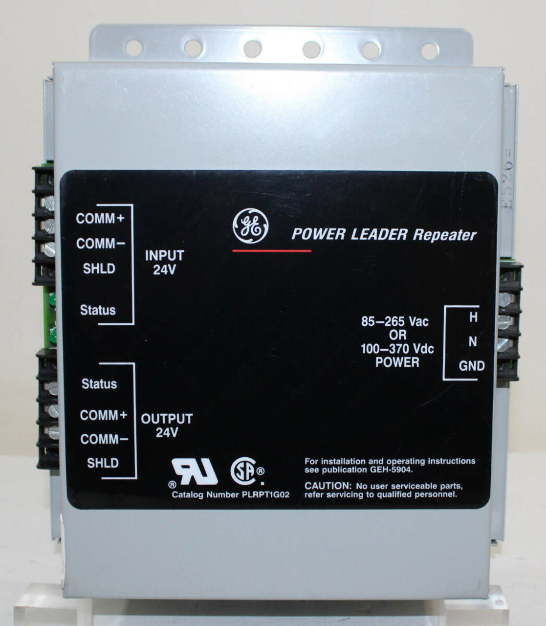 General Electric PLRPT1G02 Power Leader Repeater Input: 24V Output: 24V Module