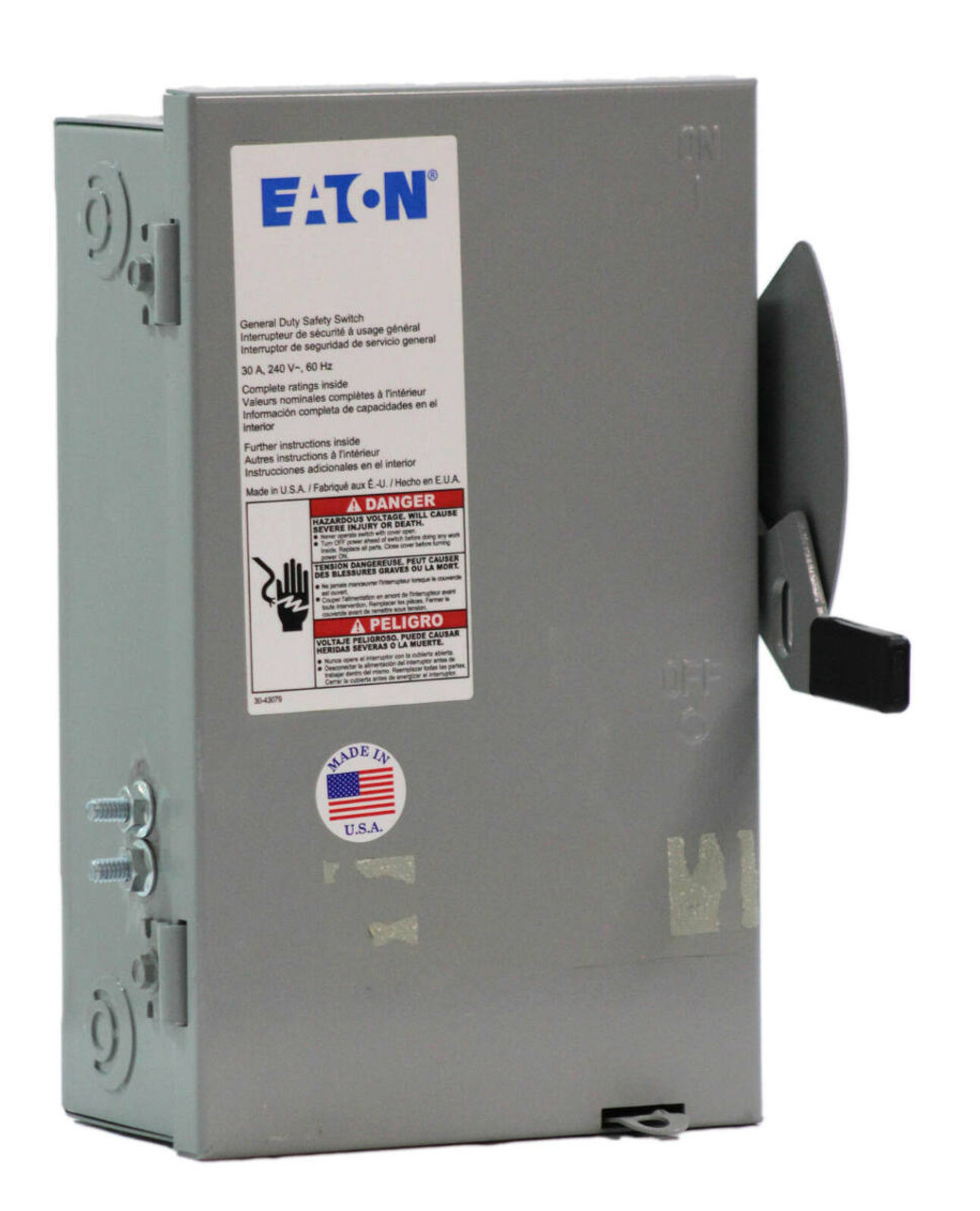 Eaton DG221UGB Non-Fusible Disconnect 30A 240V 2P NEMA 1 Safety Switch