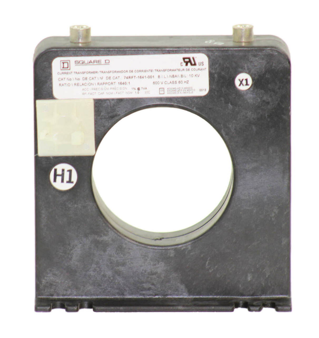 Square D 74RFT-1641-001 Current Transformer 600V Ratio: 1640:1 60Hz 10kV