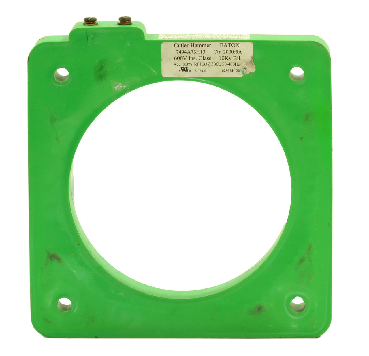 Cutler-Hammer 7494A73H13 Current Transformer | 2000:5A | 600V | 10kV BIL | 50–400Hz | Indoor